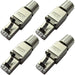 4x RJ45 CAT6a Tool less Connectors & Boot FTP Shielded Outdoor Ethernet Plugs Loops