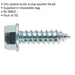 50 PACK #12 3/4" Washer Faced Acme Screws - Zinc plated - High Load Industrial Loops