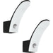 2 PACK IP44 Outdoor Wall Light & PIR Sensor Black Aluminium 11W LED Loops