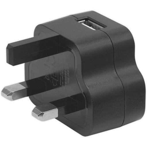 5V 1A USB Mains Charger - UK 3-Pin Plug - Phone Tablet USB Charger Plug Adaptor Loops