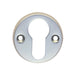 45mm Euro Profile Open Escutcheon 8mm Depth Polished Chrome Keyhole Cover Loops