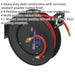 20m Retractable Air Hose - Steel Reel - 3/8" BSP Inlet - 10mm Rubber Hose Loops