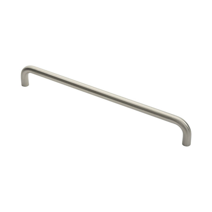 Round D Bar Pull Handle 469 x 19mm 450mm Fixing Centres Satin Stainless Steel Loops