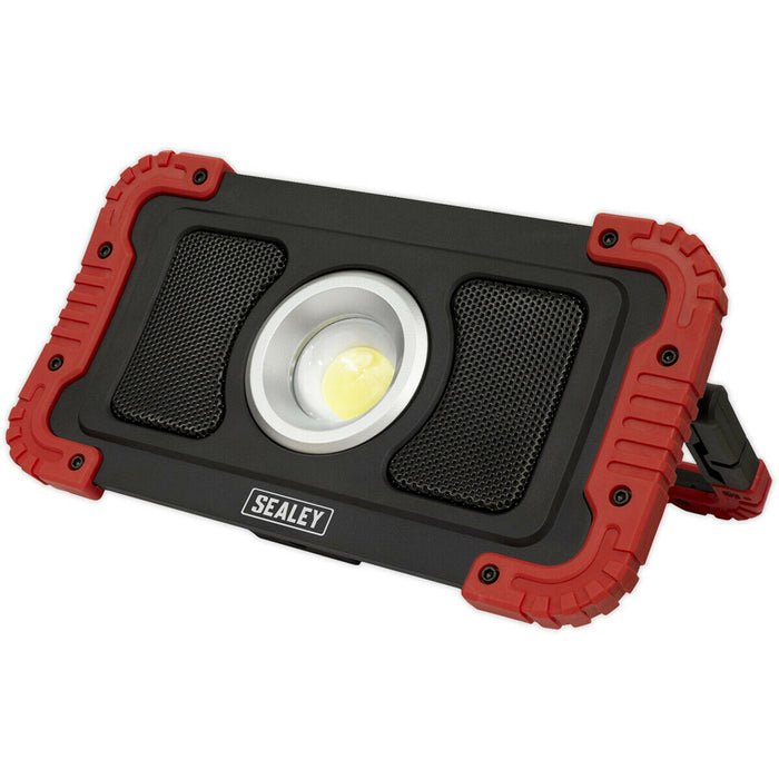 Rechargeable Floodlight - 20W COB LED - Wireless Speakers & Power Bank - 1100 lm Loops