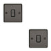 2 PACK 1 Gang 20A DP Single Switch BLACK NICKEL & Black Trim Appliance / Boiler Loops