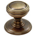 Ringed Tiered Cupboard Door Knob 30mm Diameter Bronze Cabinet Handle Loops