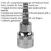 5mm Forged Hex Socket Bit - 3/8" Square Drive - Chrome Vanadium Wrench Socket Loops