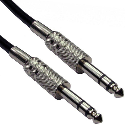 0.5m Pro 6.35mm 1/4" Stereo Jack Plug To Plug Cable Mixer Amp Audio TRS Lead Loops