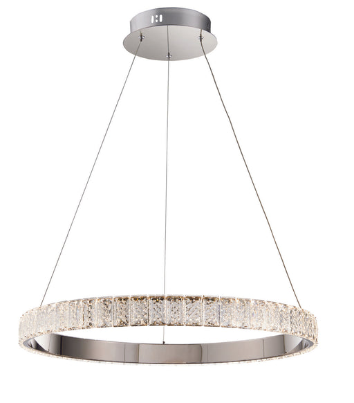 Ceiling Pendant Light Chrome Plate & Clear Crystal 30W LED Bulb Included Loops