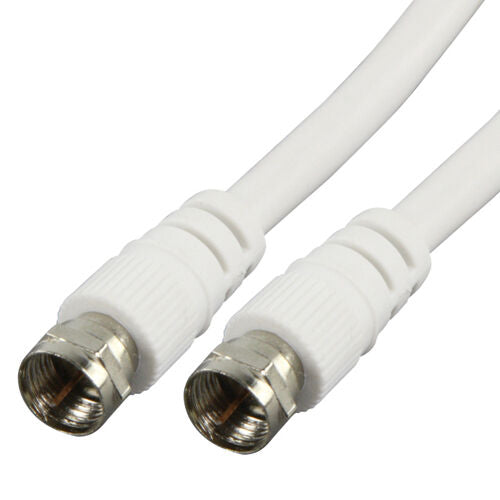 2m F Connector Plug Coaxial Antenna Cable Coax Satellite Aerial Lead To Male Loops