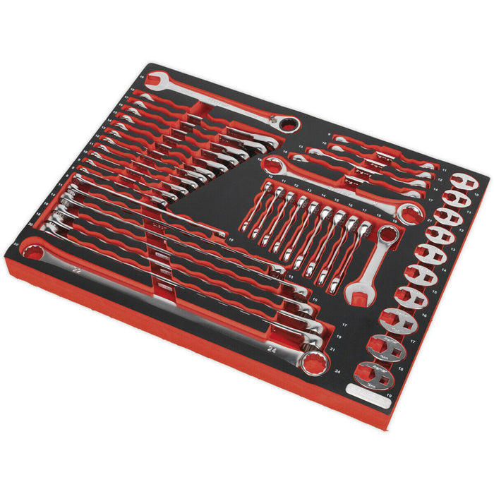 PREMIUM 44pc Specialised Spanner Set with 530 x 397mm Tool Tray - Combination Loops