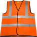 LARGE Orange  Hi Vis Waistcoat – Work Site Road Builder Contractor – Safety Wear Loops