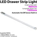 1000mm LED Drawer Strip Light AUTO ON/OFF PIR SENSOR Kitchen Cupboard Door Unit Loops