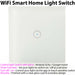 Single WiFi Light Switch & Automatic On Timer Wireless Control Lamp Wall Plate Loops