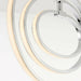 LED Semi Flush Ceiling Light 21W Warm White Chrome Hoop Ring Feature Strip Lamp Loops