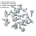 50 PACK 4.8 x 18mm White Numberplate Screw - Plastic Enclosed Head Fixings Loops