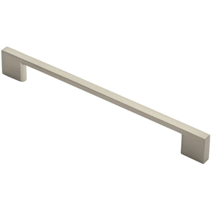 Slim D Shape Pull Handle 220 x 8.5mm 192mm Fixing Centres Satin Nickel Loops