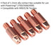 5 PK 1.2mm Aluminium Contact Tip - For MB25 & MB36 Torches - MIG Welding Contact Loops