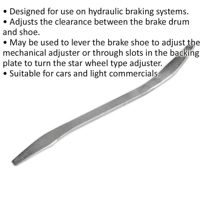 Brake Shoe Adjuster for Hydraulic Braking Systems - Adjust Drum & Shoe Clearance Loops