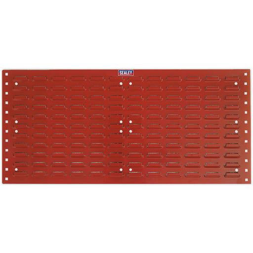 2 PACK - 1000 x 500mm Red Louvre Wall Mounted Storage Bin Panel - Warehouse Tray Loops