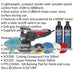 PREMIUM 150mm Electric Polisher & Compounding Kit - 230V 600W - 3x Buffing Heads Loops