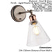 Wall Light Aged Pewter & Aged Copper Plate 10W LED E27 Living Room e10180 Loops