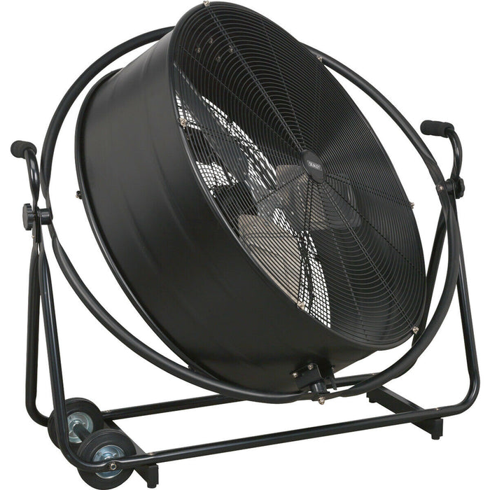 30" Industrial High Velocity Orbital Drum Fan - 2 Speed  - 360 Degree Tilt Loops