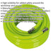 High-Visibility Air Hose with 1/4 Inch BSP Unions - 15 Metre Length - 10mm Bore Loops