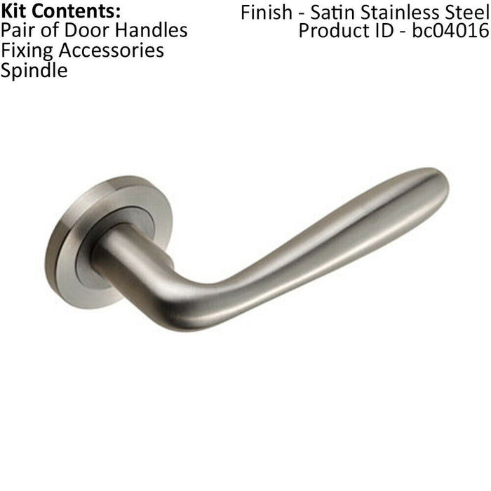 PAIR Smooth Rounded Bar Handle on Round Rose Concealed Fix Satin Steel Loops