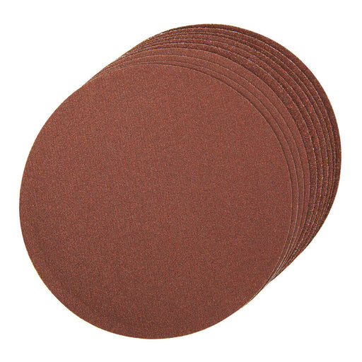 10 PACK 150mm Mixed Grits Sanding Sheet Discs Aluminium Oxide Adhesive Back Loops