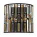 Twin Wall Light Prisms of Amber Pearl & Crystal Vintage Bronze E14 60W d01290 Loops