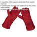 PAIR Lined Leather Welding Gauntlets - Superior Heat & Spatter Protection Loops