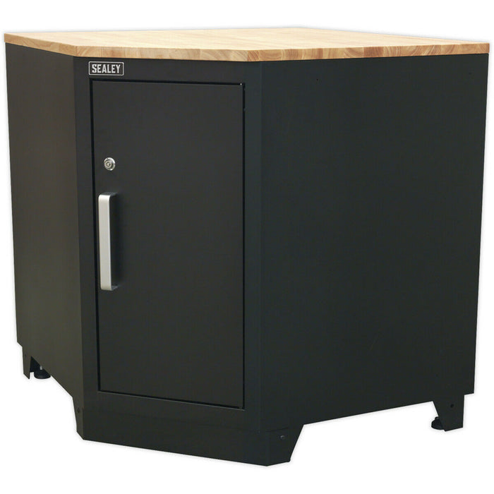 930mm Heavy Duty Modular Corner Floor Cabinet - Adjustable Shelf - Locking Loops