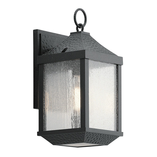 Outdoor IP44 1 Bulb Wall Light Lantern Distressed Black LED E27 60W d01817 Loops
