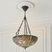Tiffany Glass Hanging Ceiling Pendant Light Dark Bronze Feature Shade i00068 Loops
