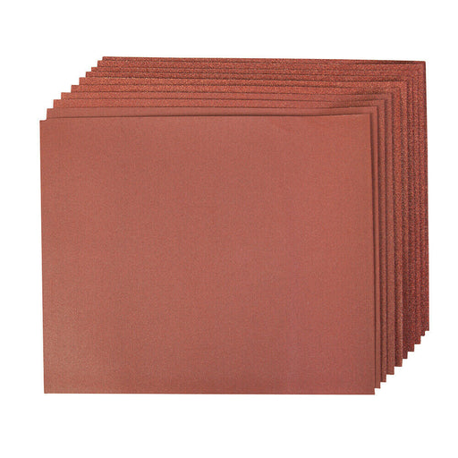 10 PACK 230mm x 280mm Mixed Grit Sanding Sheets Aluminium Oxide Hand Sand Paper Loops