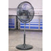 Industrial 20" Pedestal Fan - 3 Speed Settings - High Velocity - Fully Guarded Loops