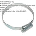 10 PACK Zinc Plated Hose Clip - 60 to 80mm Diameter - External Pressed Threads Loops