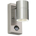 2 PACK IP44 Outdoor Accent Light Stainless Steel PIR Wall Downlight GU10 Lamp Loops