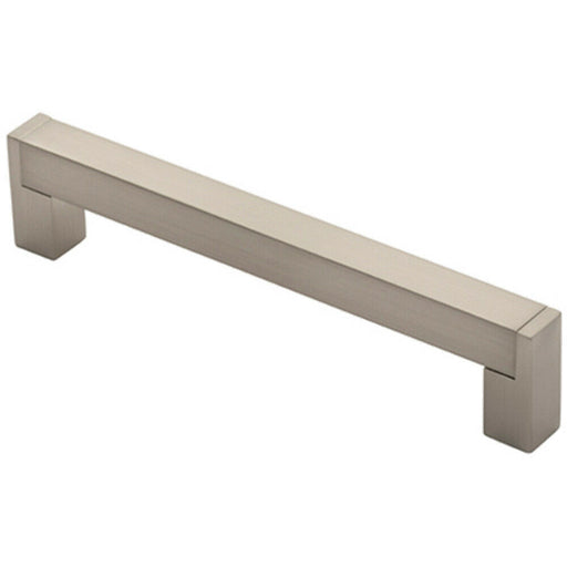 Square Section Bar Pull Handle 175 x 15mm 160mm Fixing Centres Satin Nickel Loops