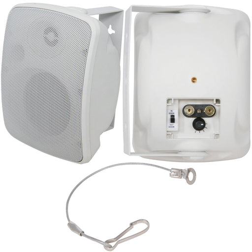 QUALITY 5" 100W White Outdoor Garden Speaker*100V & 8ohm* IP44 Wall / Background