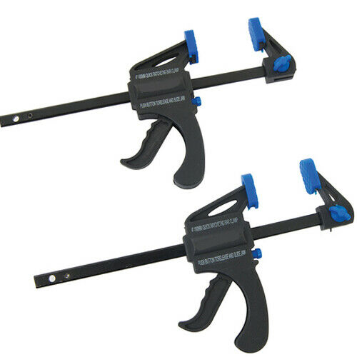 QTY 2 100mm Single Handed Quick Release Trigger G Clamps Spreader Loops