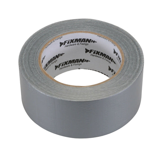 50mm x 50m SILVER Heavy Duty Duct Tape Strong Waterproof Grab Adhesive Tearable Loops