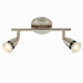 Adjustable Ceiling Spotlight Satin Nickel 2 Light Bar Downlight Modern Lamp Loops