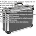 450 x 330 x 150mm Aluminium Tool Case & Electronics Storage Adjustable Dividers Loops