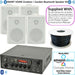 Outdoor Bluetooth Speaker Kit 4x White Karaoke Stereo Amp Garden BBQ Parties