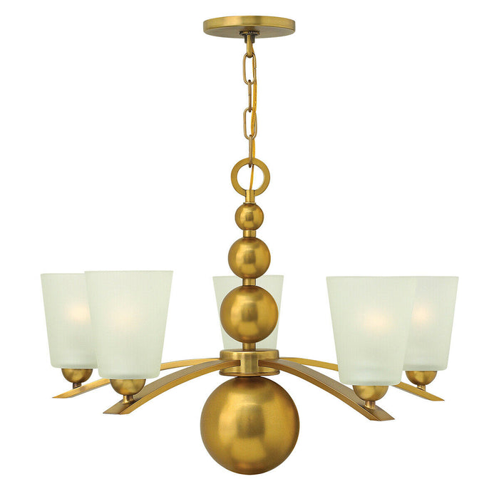 5 Bulb Chandelier Hanging Pendant LIght Vintage Brass LED E27 60W Bulb Loops