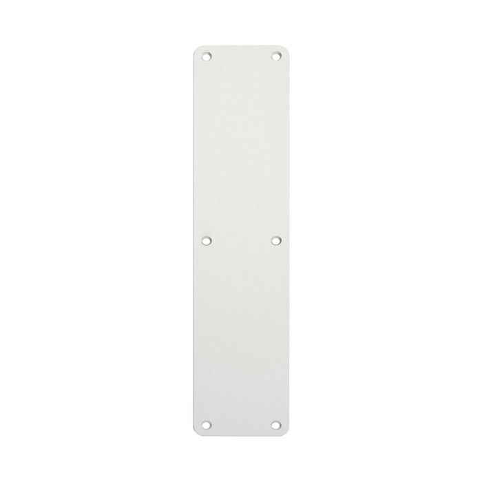2x Plain Door Finger Plate 350 x 75mm Satin Anodised Aluminium Push Plate Loops