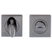 Bathroom Thumbturn Lock and Release Handle Square Rose Black Nickel Loops