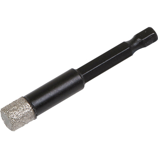 10mm Vacuum Brazed Diamond Drill Bit - Hex Shank - Suitable For Use With Drills Loops